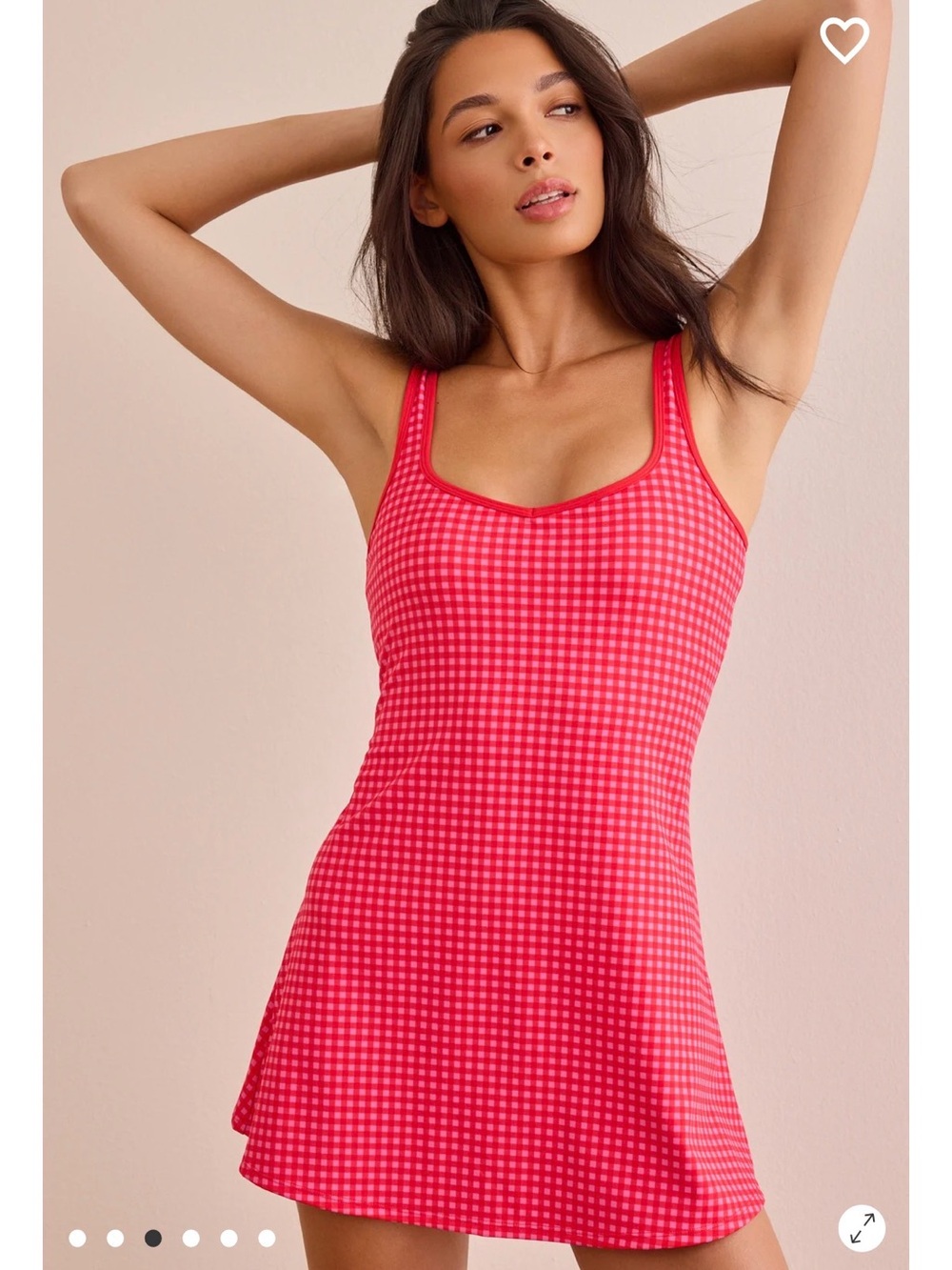 Altar’s State Red Gingham Tank Mini Dress - Picture 2 of 3